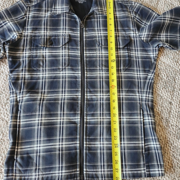 Kuhl Jacket Mens Small Green Cream Plaid Zip Up Lightweight Shacket Outerwear - Picture 9 of 13